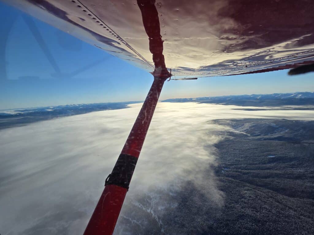 Hinflug Claire: Kaiserwetter