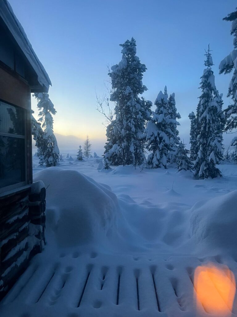 Morgenliche Ausblicke vom Esstisch aus