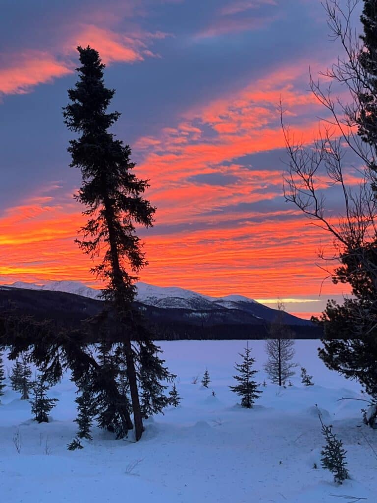 Der Himmel brennt heute Morgen